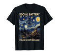 Van Gogh Anti Social Social Battery T-Shirt - Aesthetic Graphic for Adults - T-Shirt, Sweatshirt, Hoodie