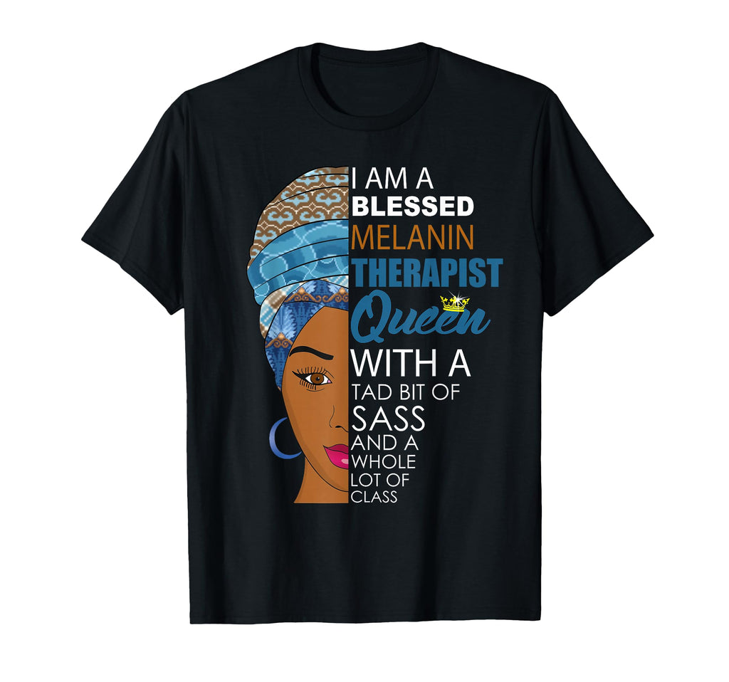 African American Therapist Black T-Shirt - Novelty Apparel for Adults - T-Shirt, Sweatshirt, Hoodie