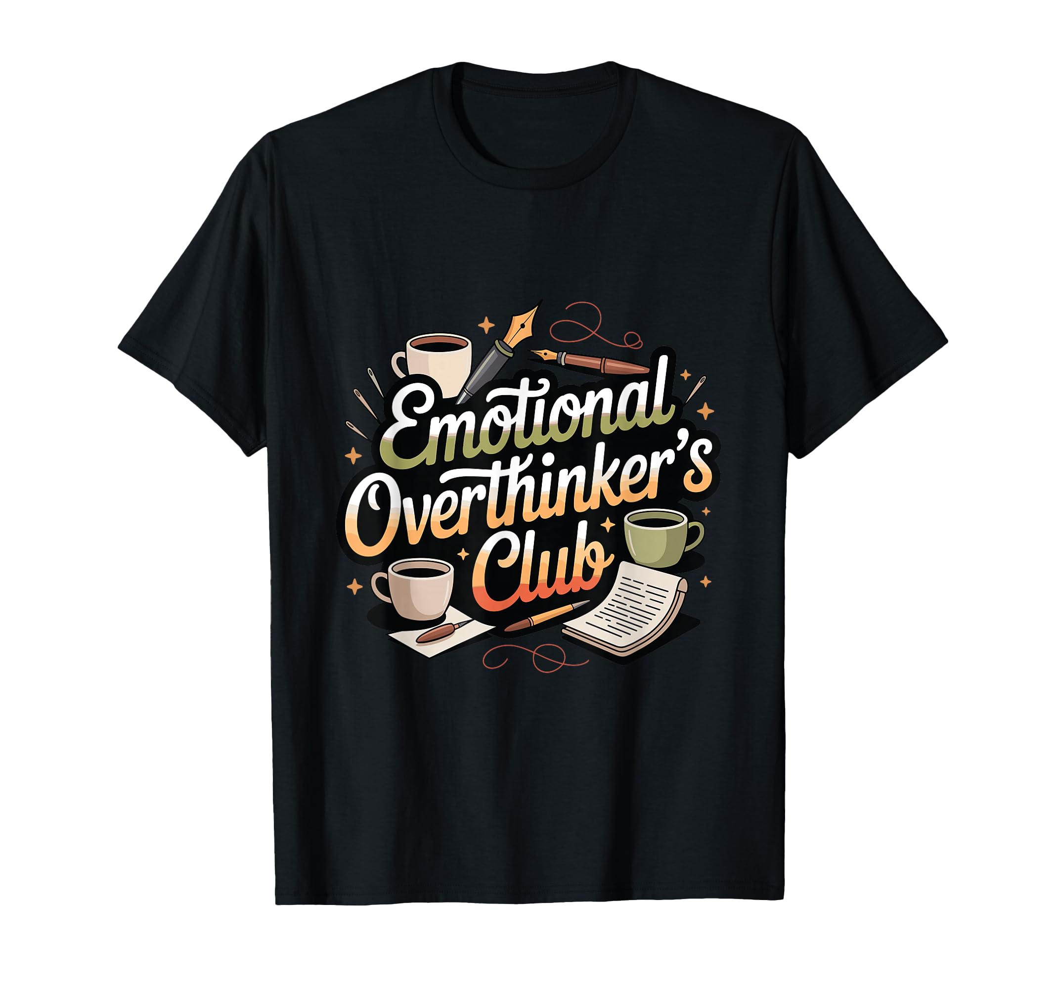Emotional Overthinkers Club Funny T-Shirt - Streetwear Style for Adults - T-Shirt, Sweatshirt, Hoodie