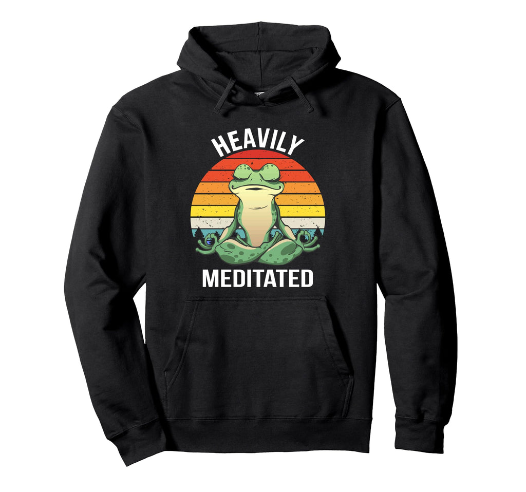 Heavily Meditated Yoga Meditation Hoodie - Fun Novelty Design Unisex - T-Shirt, Sweatshirt, Hoodie