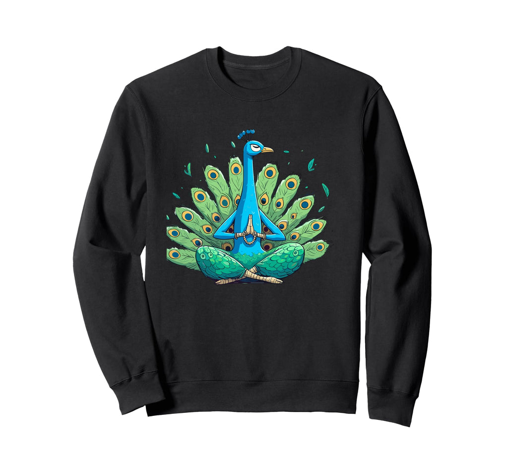 Meditation Peacock Yoga Pose Sweatshirt - Casual Everyday Wear for Adults - T-Shirt, Sweatshirt, Hoodie