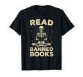 Funny Skeleton Read Banned Books T-Shirt - Aesthetic Graphic for Adults - T-Shirt, Sweatshirt, Hoodie