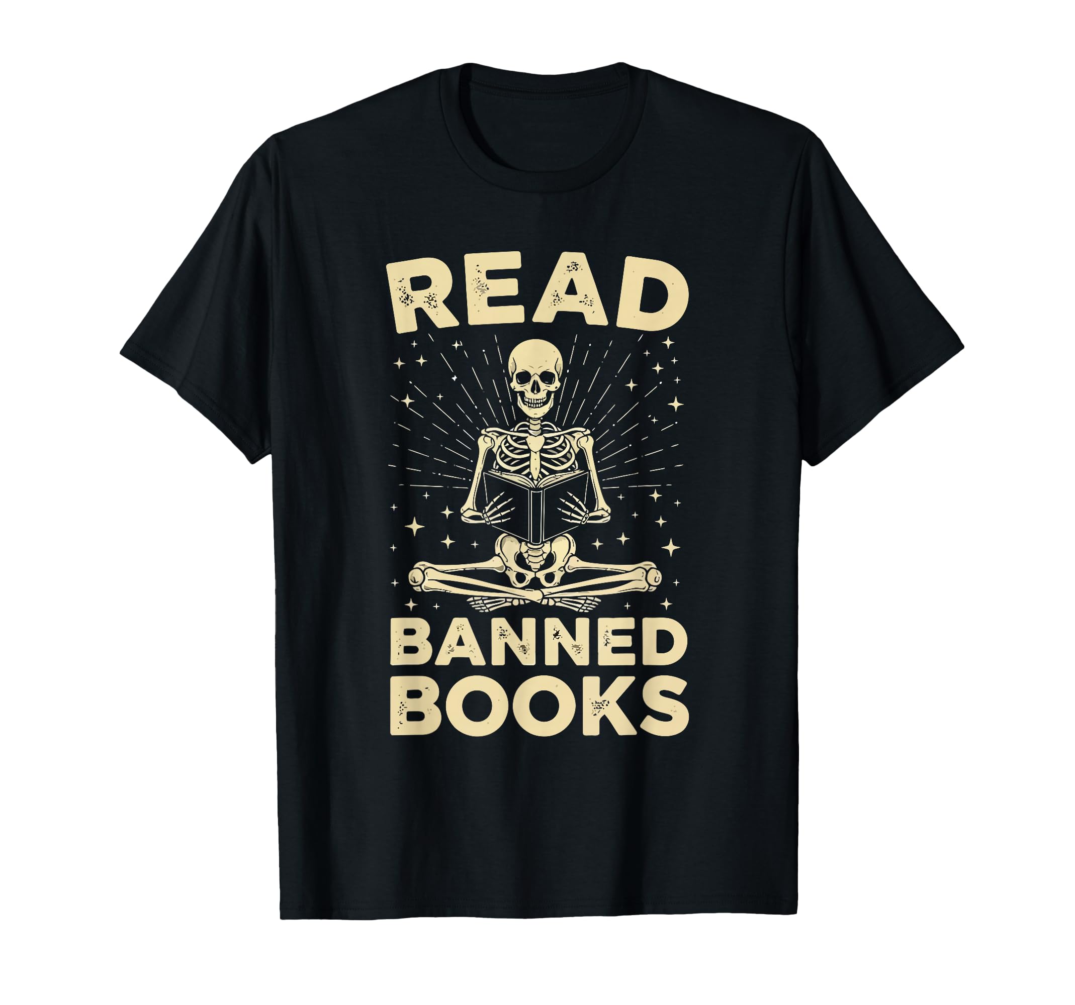 Funny Skeleton Read Banned Books T-Shirt - Aesthetic Graphic for Adults - T-Shirt, Sweatshirt, Hoodie