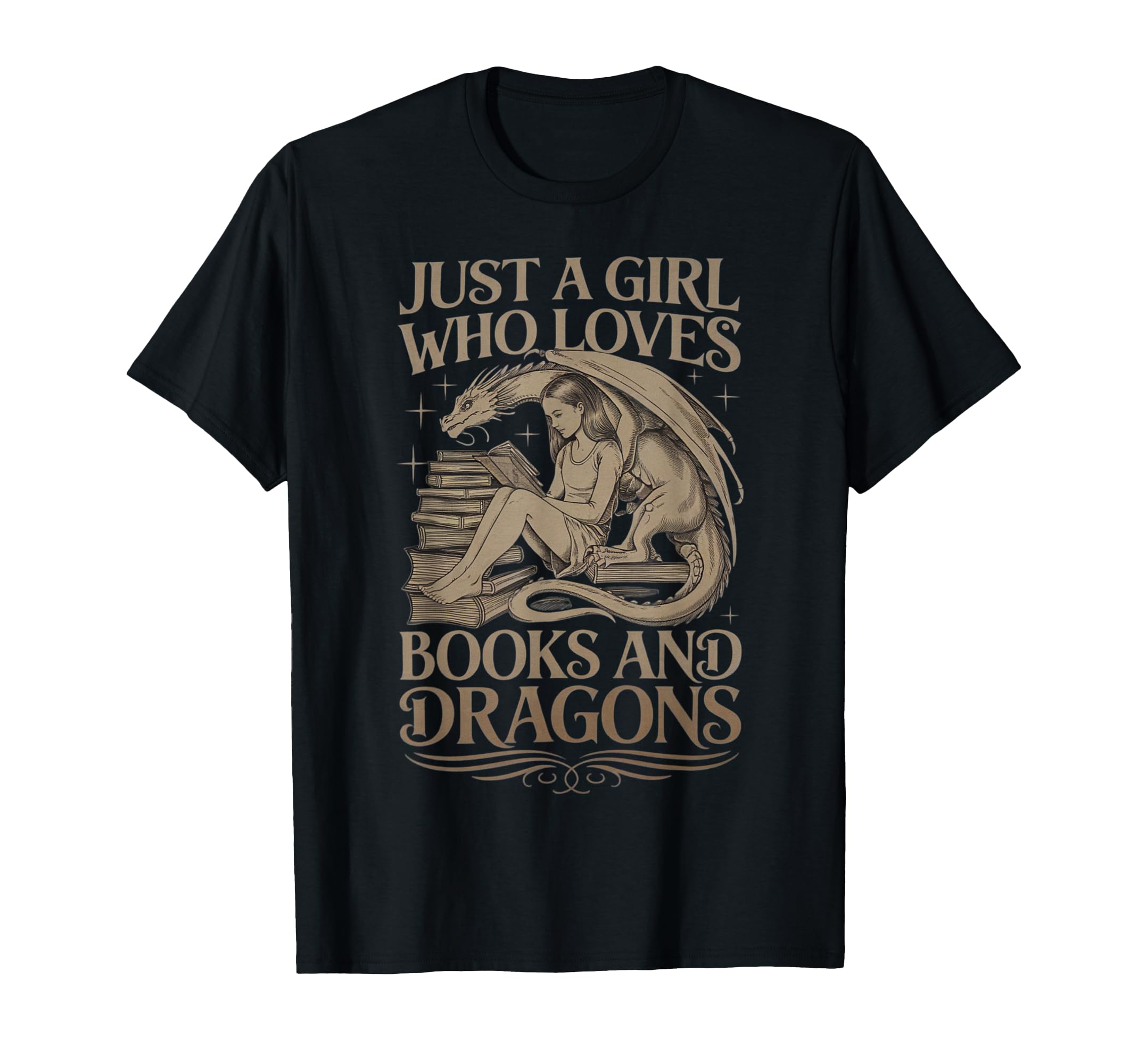 Fantasy Dragon Bookworm Reading Books T-Shirt - Trendy Graphic Unisex - T-Shirt, Sweatshirt, Hoodie