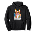 Funny Corgi Geek Corgeek Book Lovers Hoodie - Aesthetic Graphic Men Women - T-Shirt, Sweatshirt, Hoodie