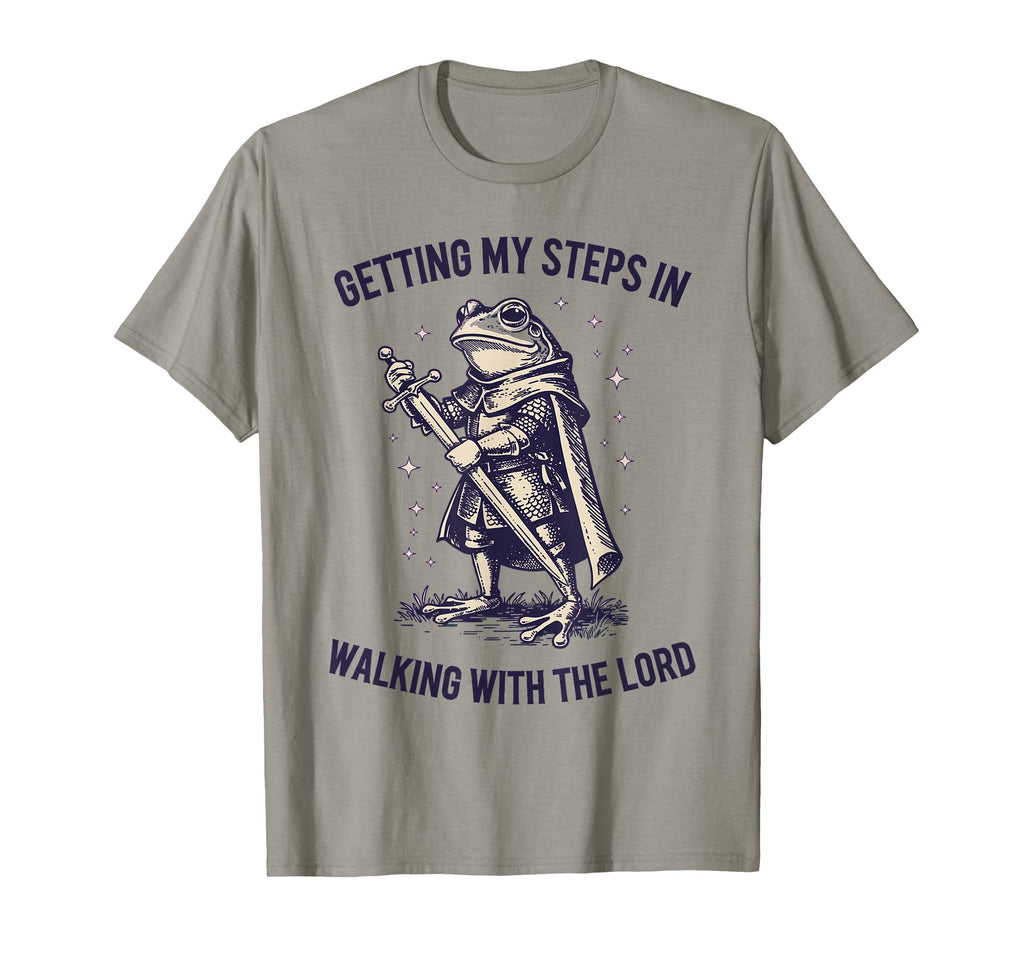 Getting My Steps Walking Lord Frog T-Shirt - Aesthetic Graphic Men Women - T-Shirt, Sweatshirt, Hoodie