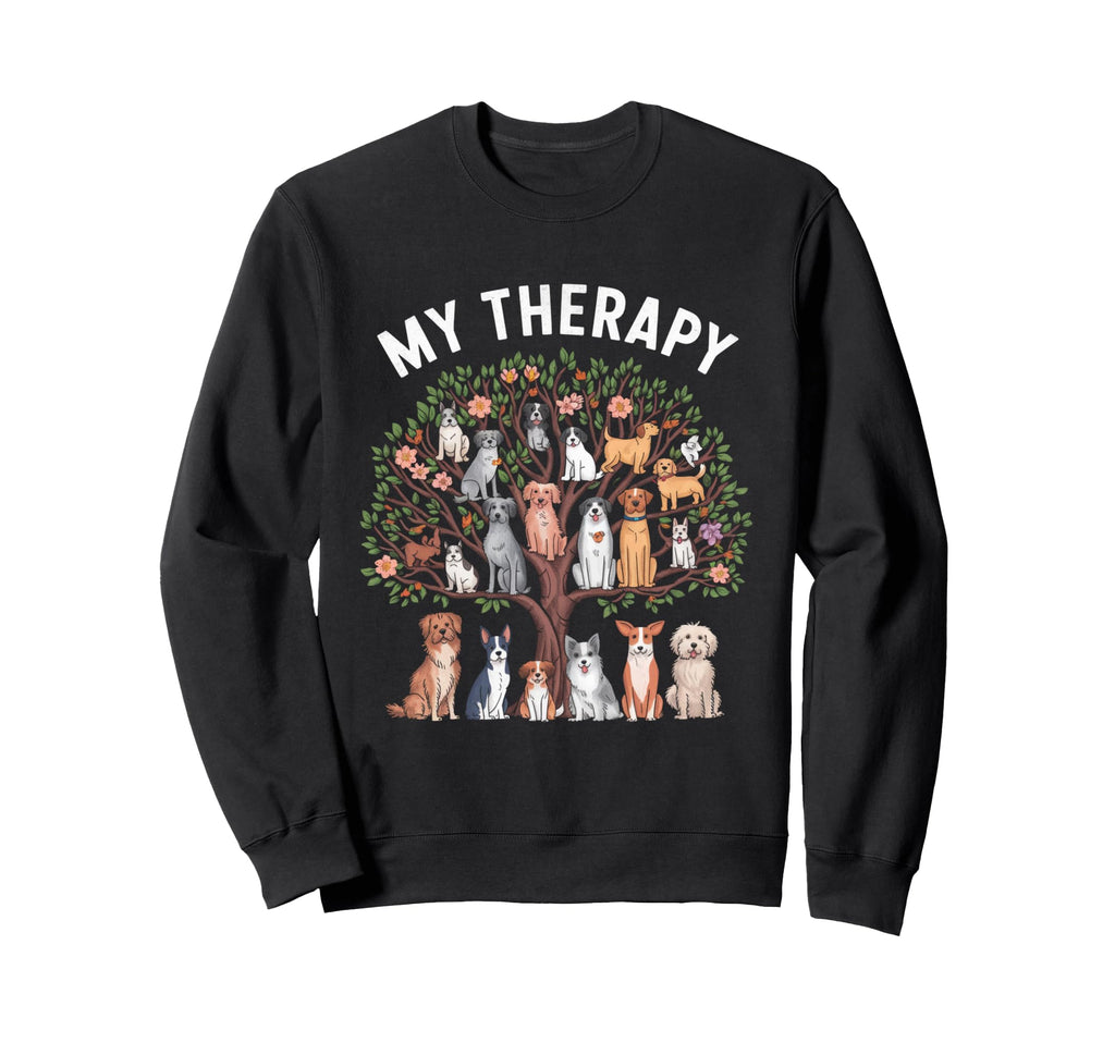 Dogs Are My Therapy Dogs Tree Sweatshirt - Custom Art Print Unisex - T-Shirt, Sweatshirt, Hoodie