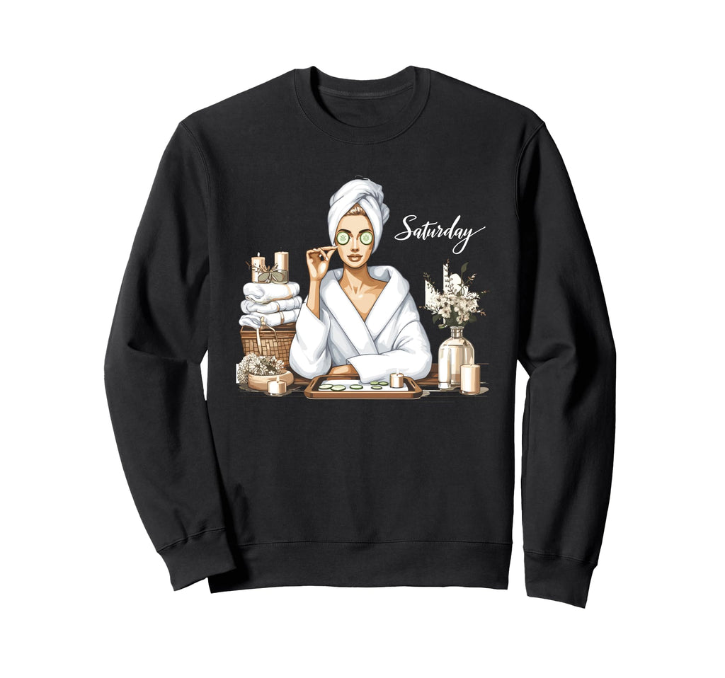 Saturday Spa Day Diva Self Care Sweatshirt - Aesthetic Graphic for Adults - T-Shirt, Sweatshirt, Hoodie