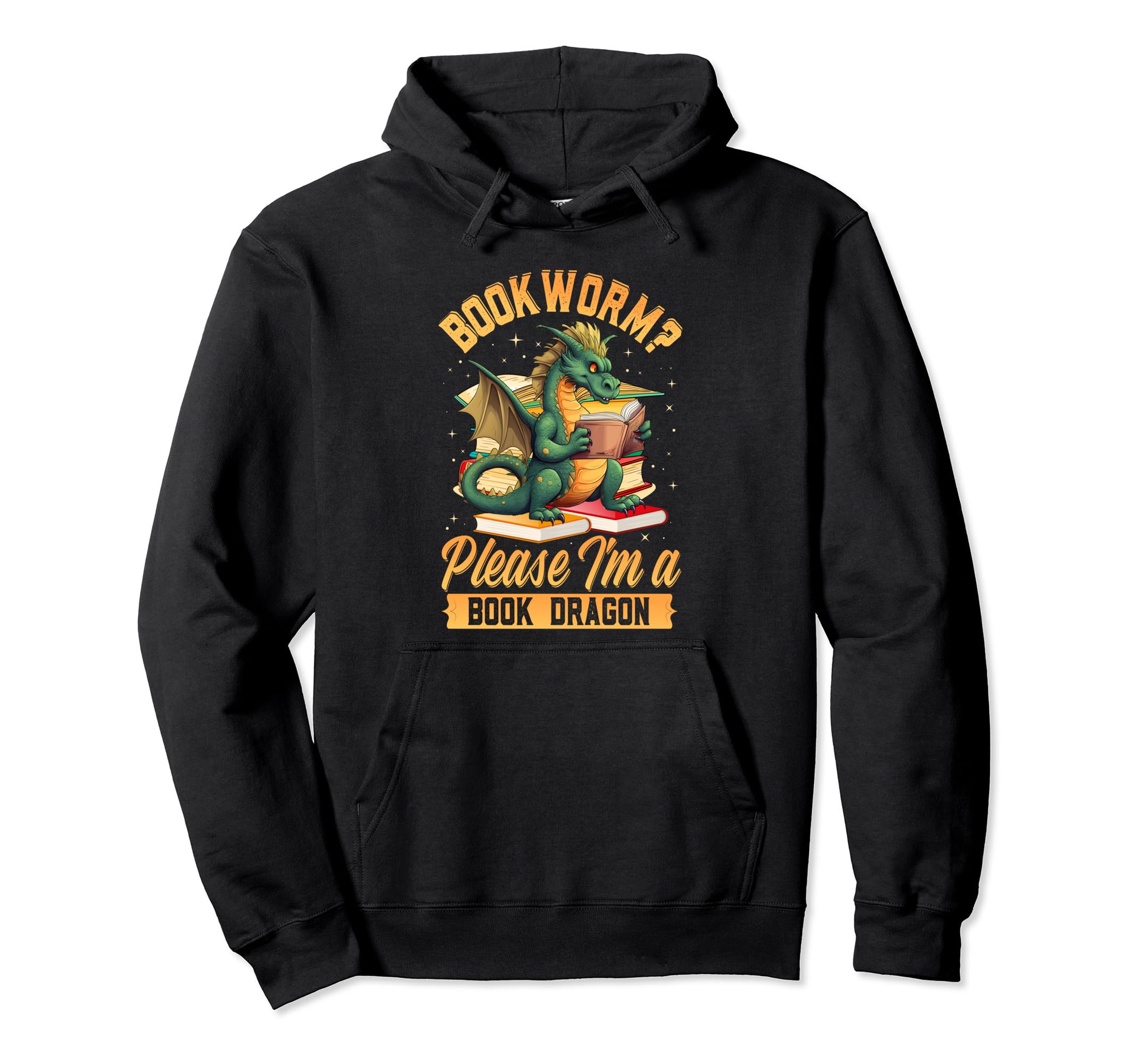 Bookworm Please Im Book Dragon Reading Hoodie - Graphic Print for Adults - T-Shirt, Sweatshirt, Hoodie