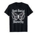 Antisocial Butterfly Gothic T-Shirt - Novelty Apparel for Adults - T-Shirt, Sweatshirt, Hoodie