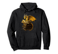 Yellow Dragon Reading Book Fantasy Reader Hoodie - Graphic Print Unisex - T-Shirt, Sweatshirt, Hoodie