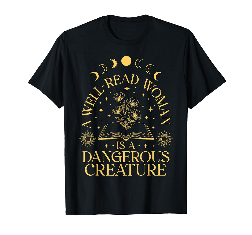Well Read Literature Celestial Book Floral T-Shirt - Unique Graphic Unisex - T-Shirt, Sweatshirt, Hoodie