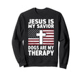 Jesus Is My Savior Dogs Are My Sweatshirt - Unique Graphic for Adults - T-Shirt, Sweatshirt, Hoodie