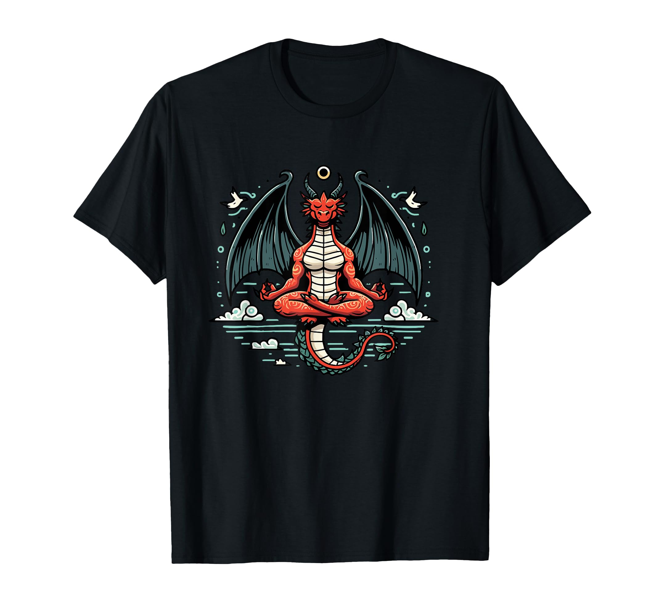 Meditation Dragon Yoga Pose Relaxing T-Shirt - Casual Everyday Wear Unisex - T-Shirt, Sweatshirt, Hoodie