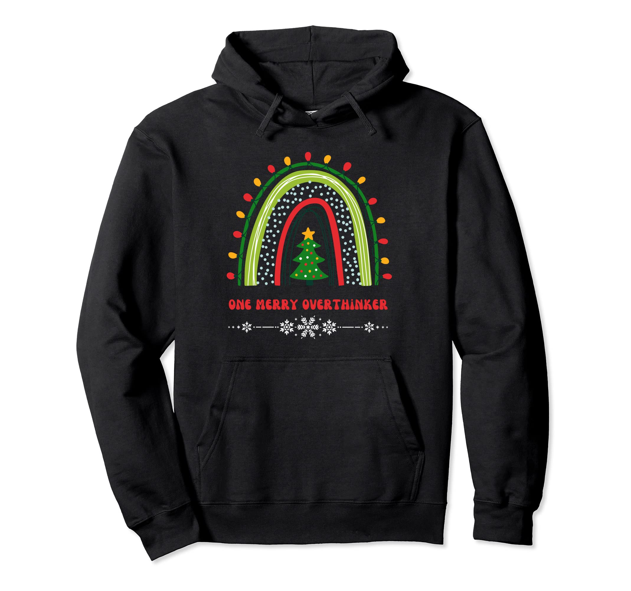 One Merry Overthinker Holidays Hoodie - Casual Everyday Wear Men Women - T-Shirt, Sweatshirt, Hoodie
