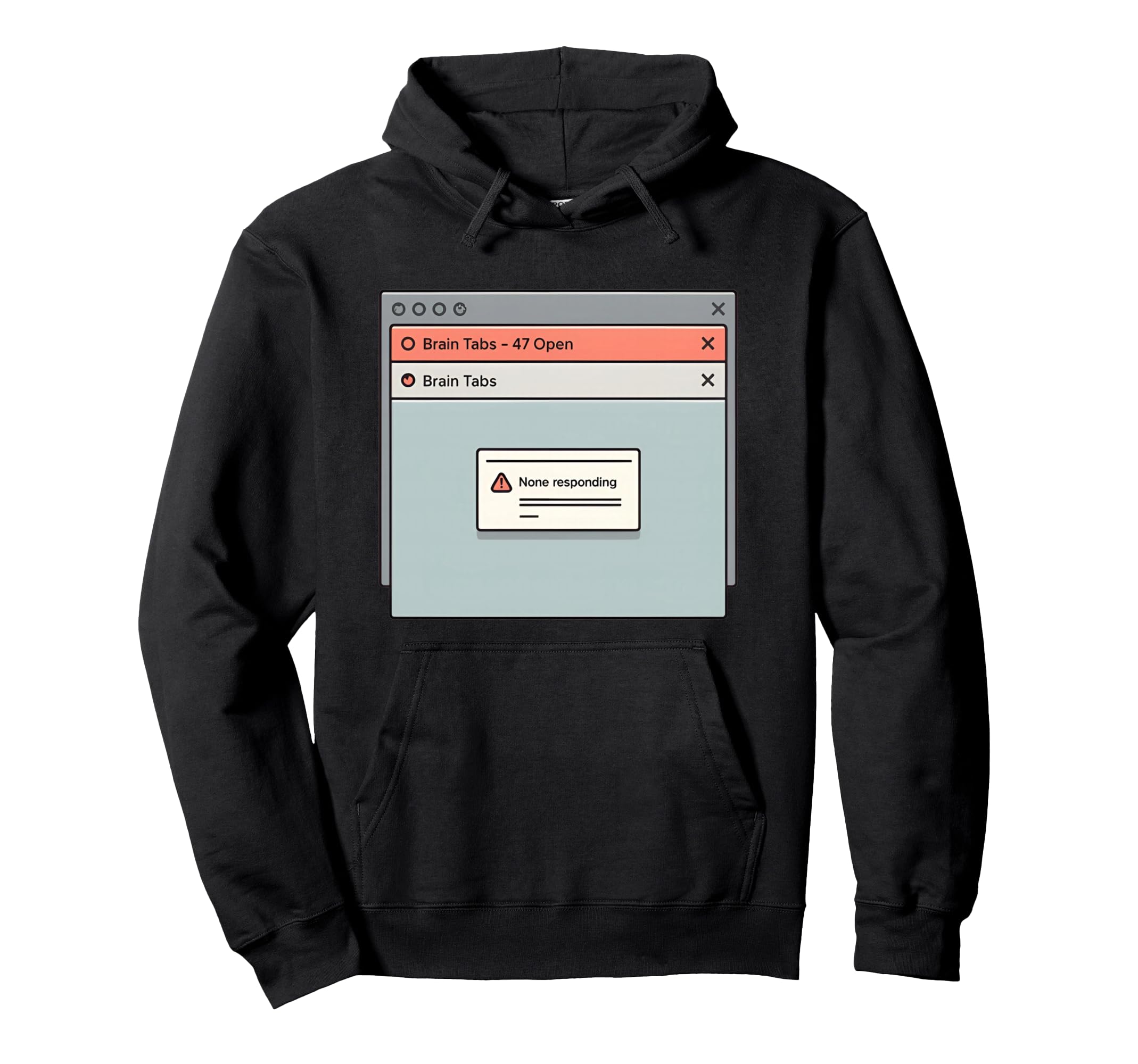 Brain Tabs 47 Open Neurodivergent Hoodie - Graphic Print for Adults - T-Shirt, Sweatshirt, Hoodie