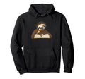 Reading Sloth Bookworm Book Lover Librarian Hoodie - Trendy Graphic Unisex - T-Shirt, Sweatshirt, Hoodie