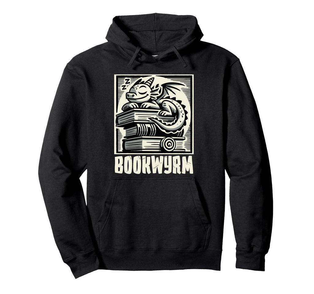 Reading Dragon Bookwyrm Not Bookworm Books Hoodie - Graphic Print Men Women - T-Shirt, Sweatshirt, Hoodie