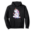 Meditation Unicorn Yoga Pose Relaxing Hoodie - Custom Art Print Unisex - T-Shirt, Sweatshirt, Hoodie