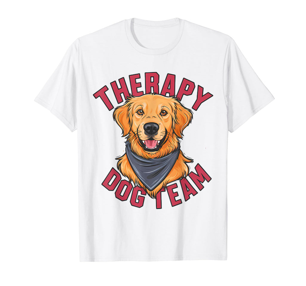 Therapy Dog Team Golden Retriever T-Shirt - Custom Art Print for Adults - T-Shirt, Sweatshirt, Hoodie