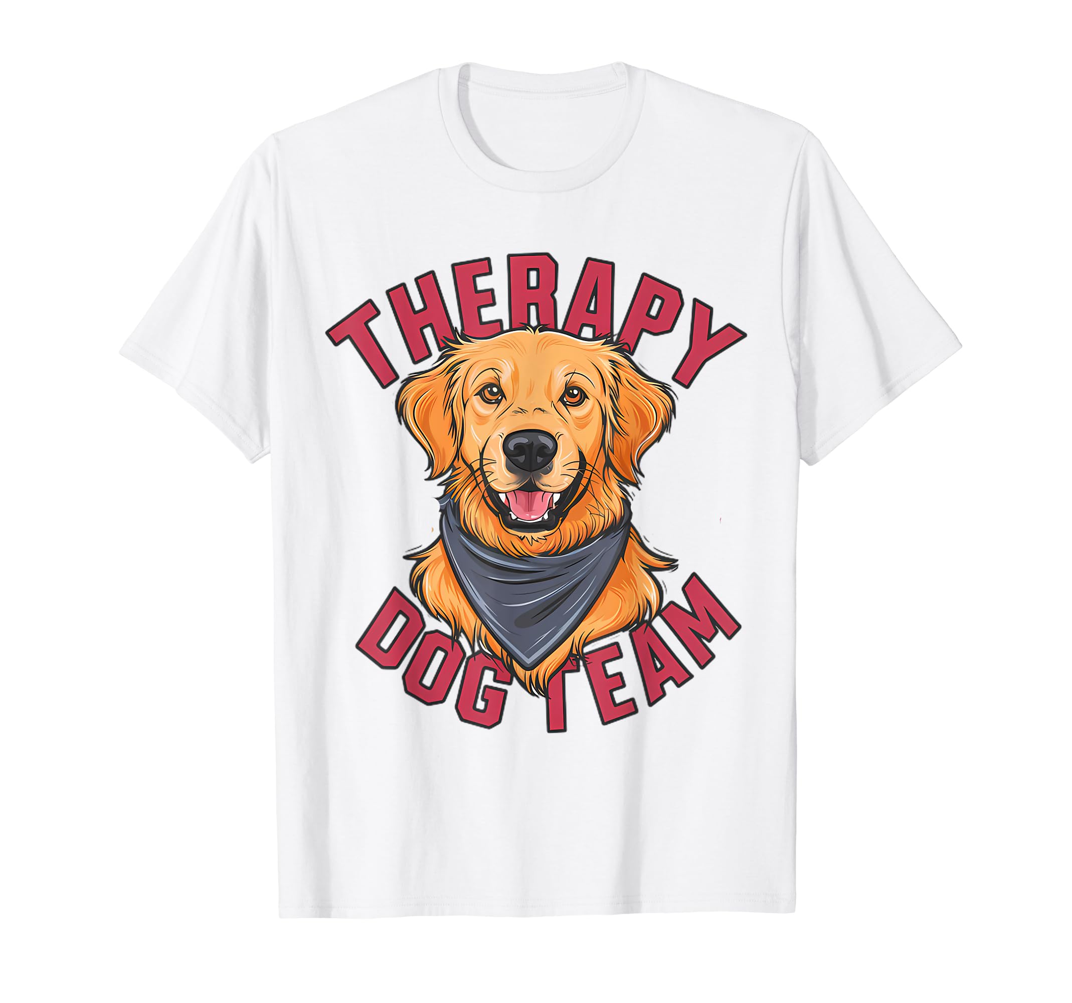 Therapy Dog Team Golden Retriever T-Shirt - Custom Art Print for Adults - T-Shirt, Sweatshirt, Hoodie