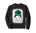 End Stigma Messy Bun Mental Sweatshirt - Minimalist Print for Adults - T-Shirt, Sweatshirt, Hoodie