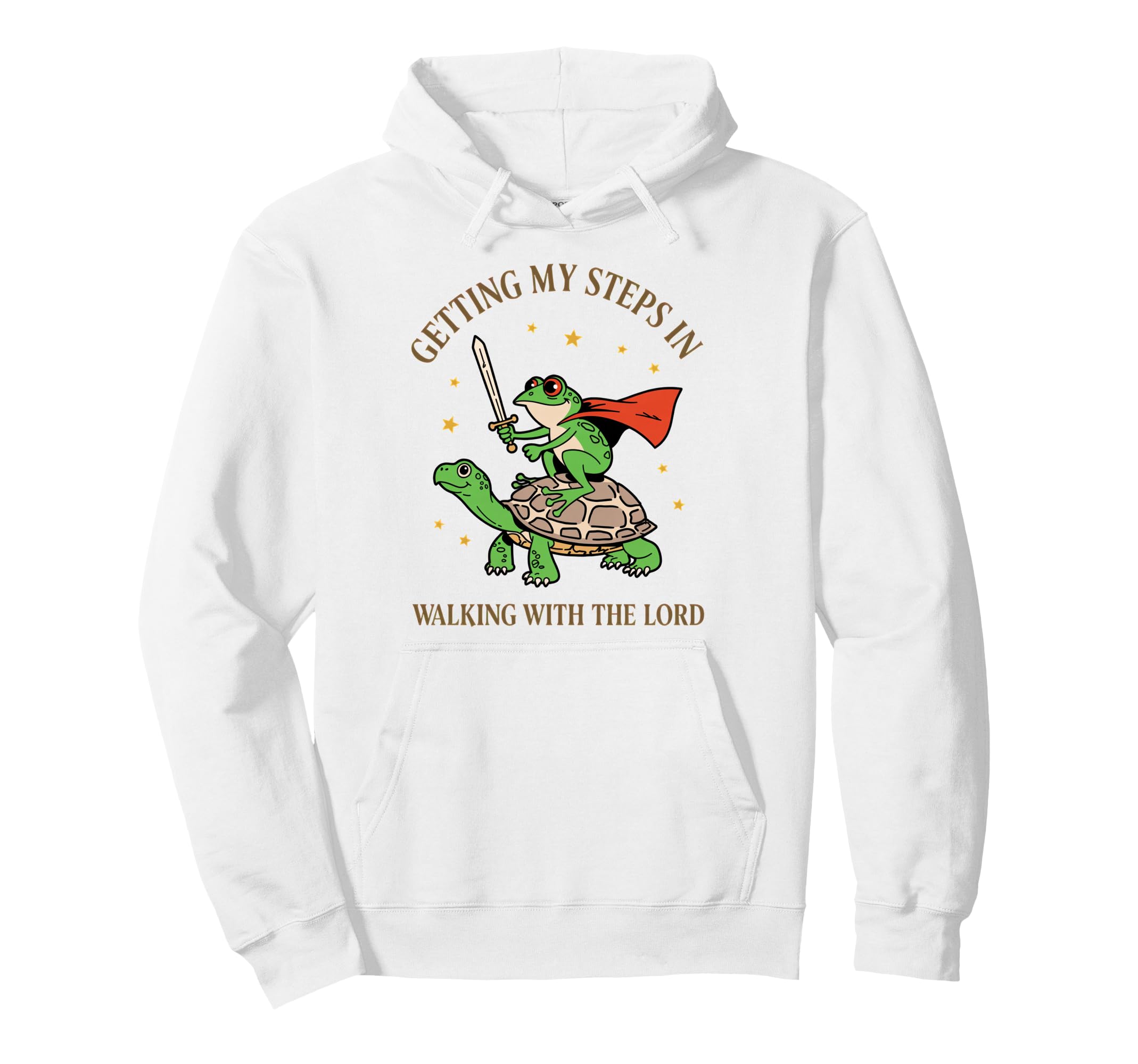 Getting My Steps Walking Lord Frog Hoodie - Minimalist Print Unisex - T-Shirt, Sweatshirt, Hoodie