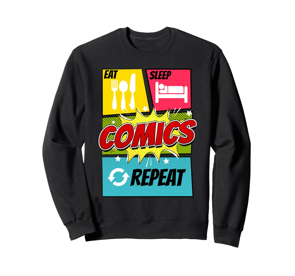 Comics Comic Book Nerd Comic Book Sweatshirt - Aesthetic Graphic Men Women - T-Shirt, Sweatshirt, Hoodie