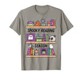 Book Lover Spooky Season Bookshelf T-Shirt - Graphic Print Unisex - T-Shirt, Sweatshirt, Hoodie