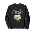 Book Lovers Floral Book Stack Sweatshirt - Aesthetic Graphic Unisex - T-Shirt, Sweatshirt, Hoodie