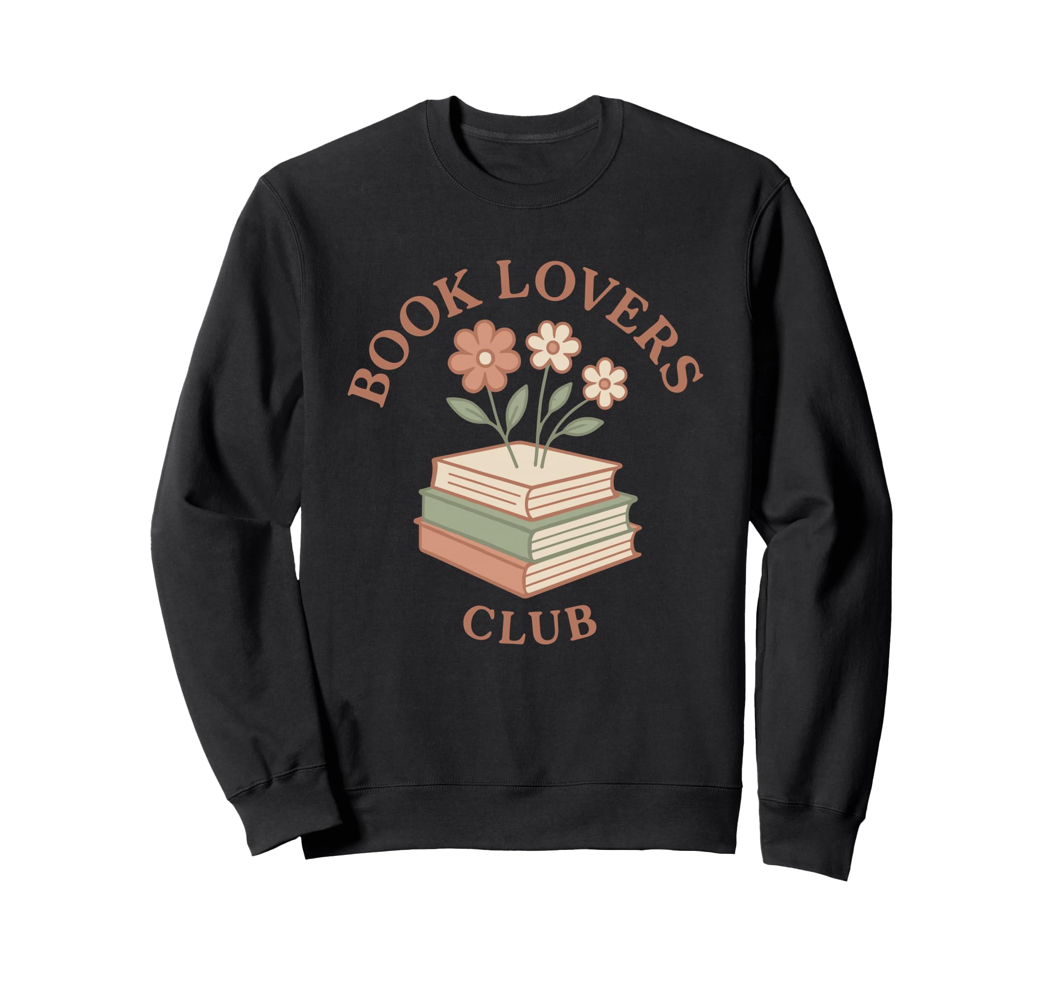 Book Lovers Floral Book Stack Sweatshirt - Aesthetic Graphic Unisex - T-Shirt, Sweatshirt, Hoodie