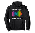 Music Is My Therapy Equalizer Dj Hoodie - Graphic Print for Adults - T-Shirt, Sweatshirt, Hoodie