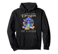 Im Book Dragon Not Worm Funny Reading Hoodie - Aesthetic Graphic Men Women - T-Shirt, Sweatshirt, Hoodie