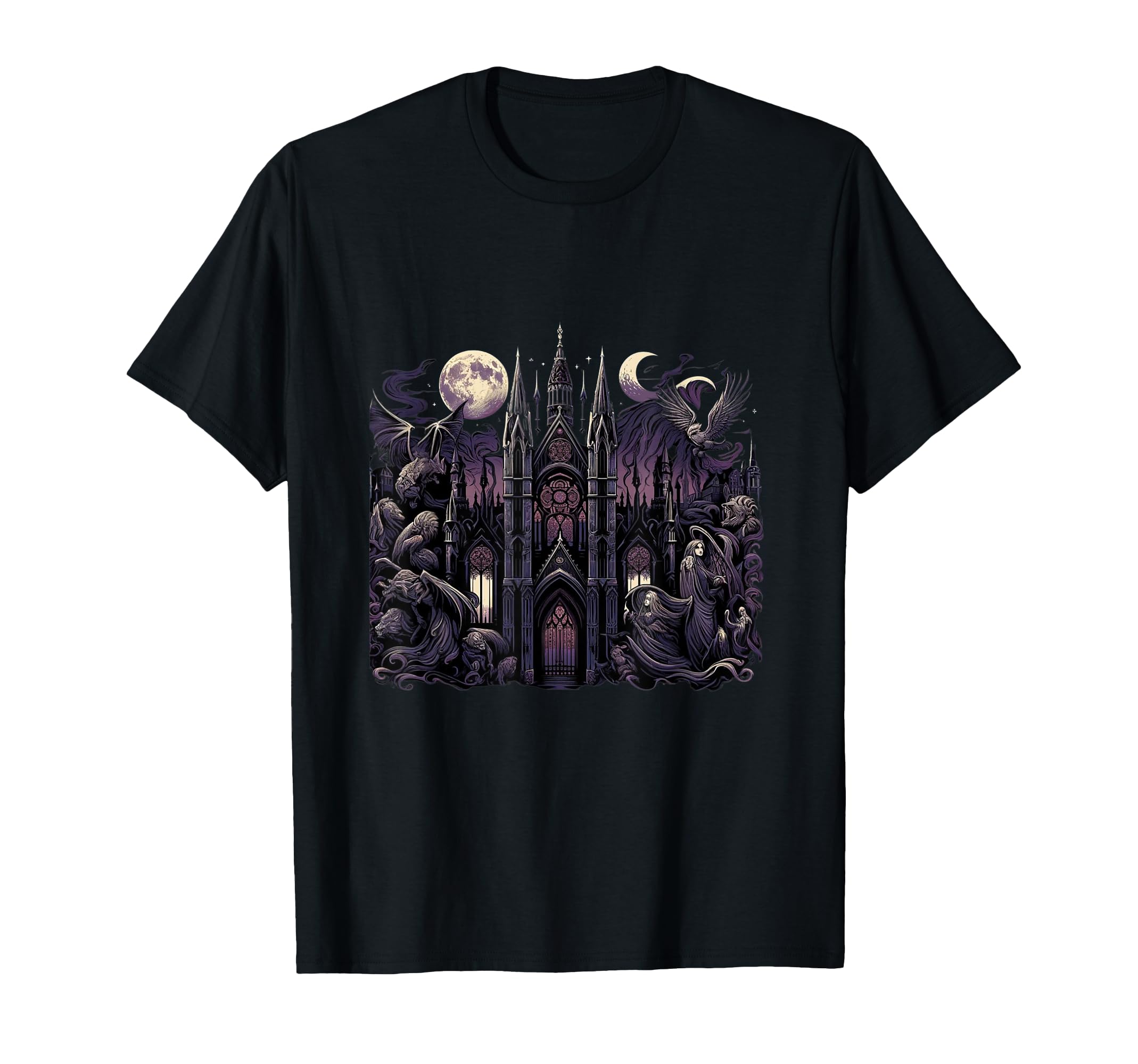 Haunting Beauty Mysterious Gothic T-Shirt - Graphic Print for Adults - T-Shirt, Sweatshirt, Hoodie