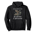 Easily Distracted Books And Dragons Fantasy Hoodie - Trendy Graphic Unisex - T-Shirt, Sweatshirt, Hoodie