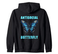 Antisocial Butterfly Gift Hoodie - Fun Novelty Design Unisex - T-Shirt, Sweatshirt, Hoodie