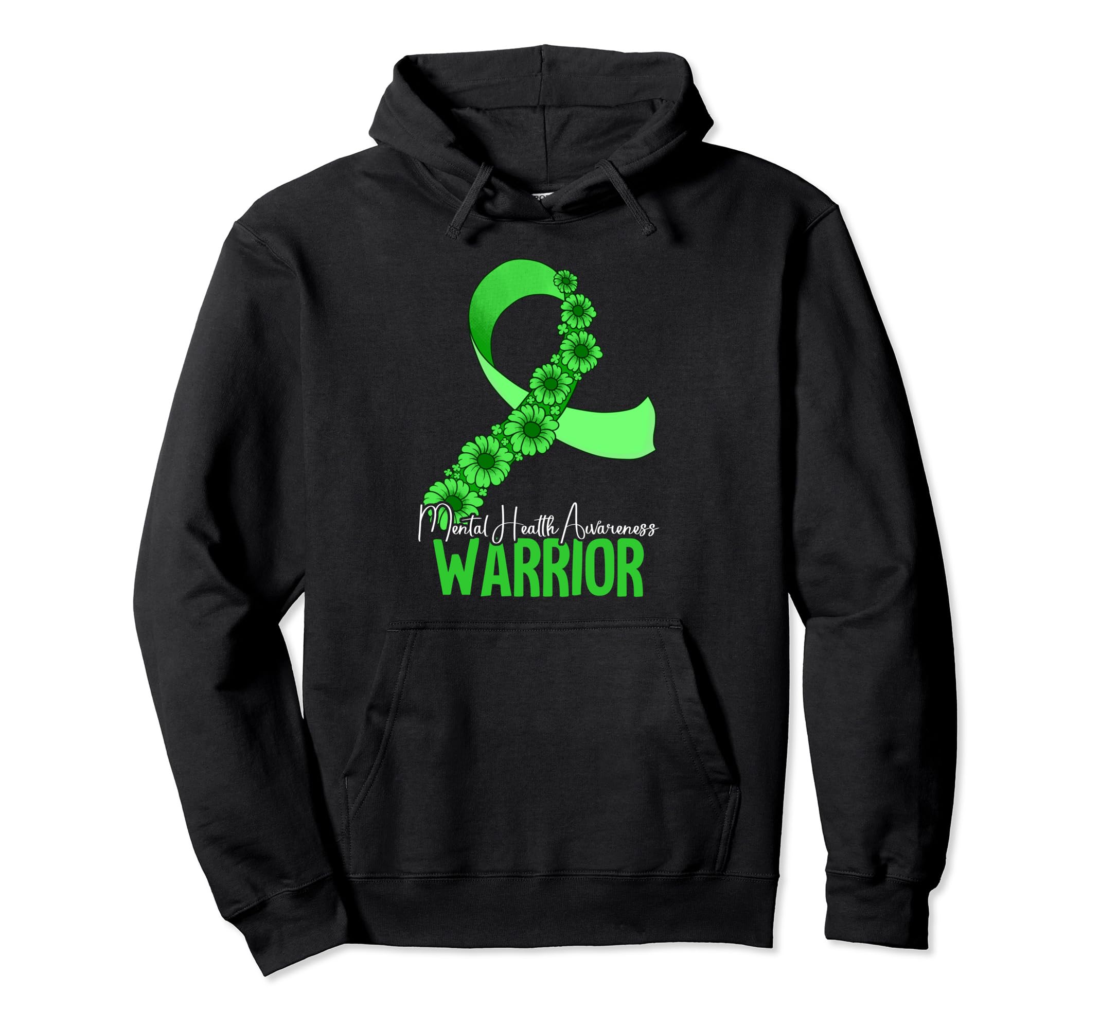 Warrior Mental Health Awareness Hoodie - Graphic Print Unisex - T-Shirt, Sweatshirt, Hoodie