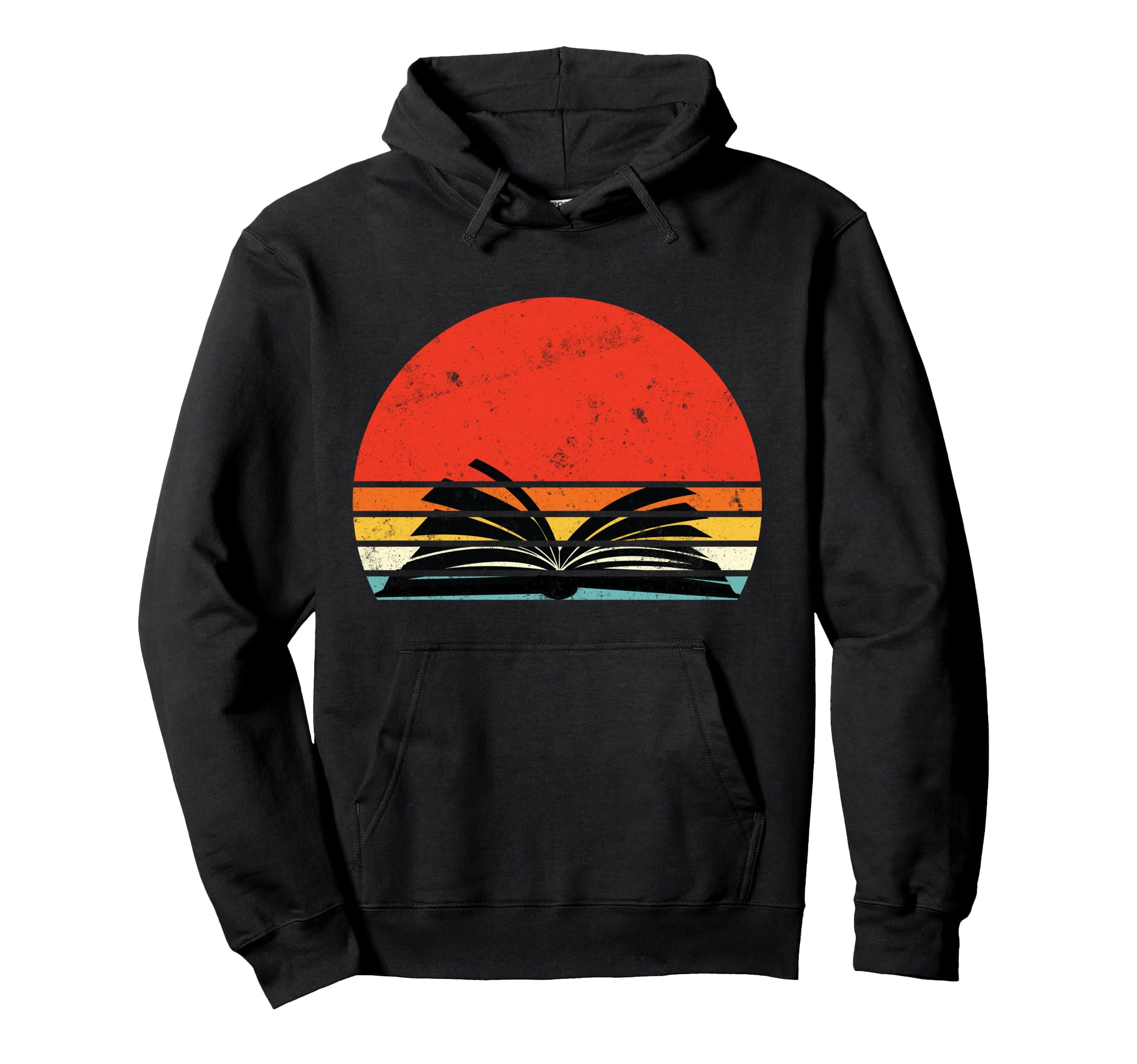 Book Reading Sunset Hoodie - Minimalist Print Men Women - T-Shirt, Sweatshirt, Hoodie