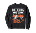 Bikejoring Is My Therapy Dogscooting Sweatshirt - Custom Art Print Unisex - T-Shirt, Sweatshirt, Hoodie