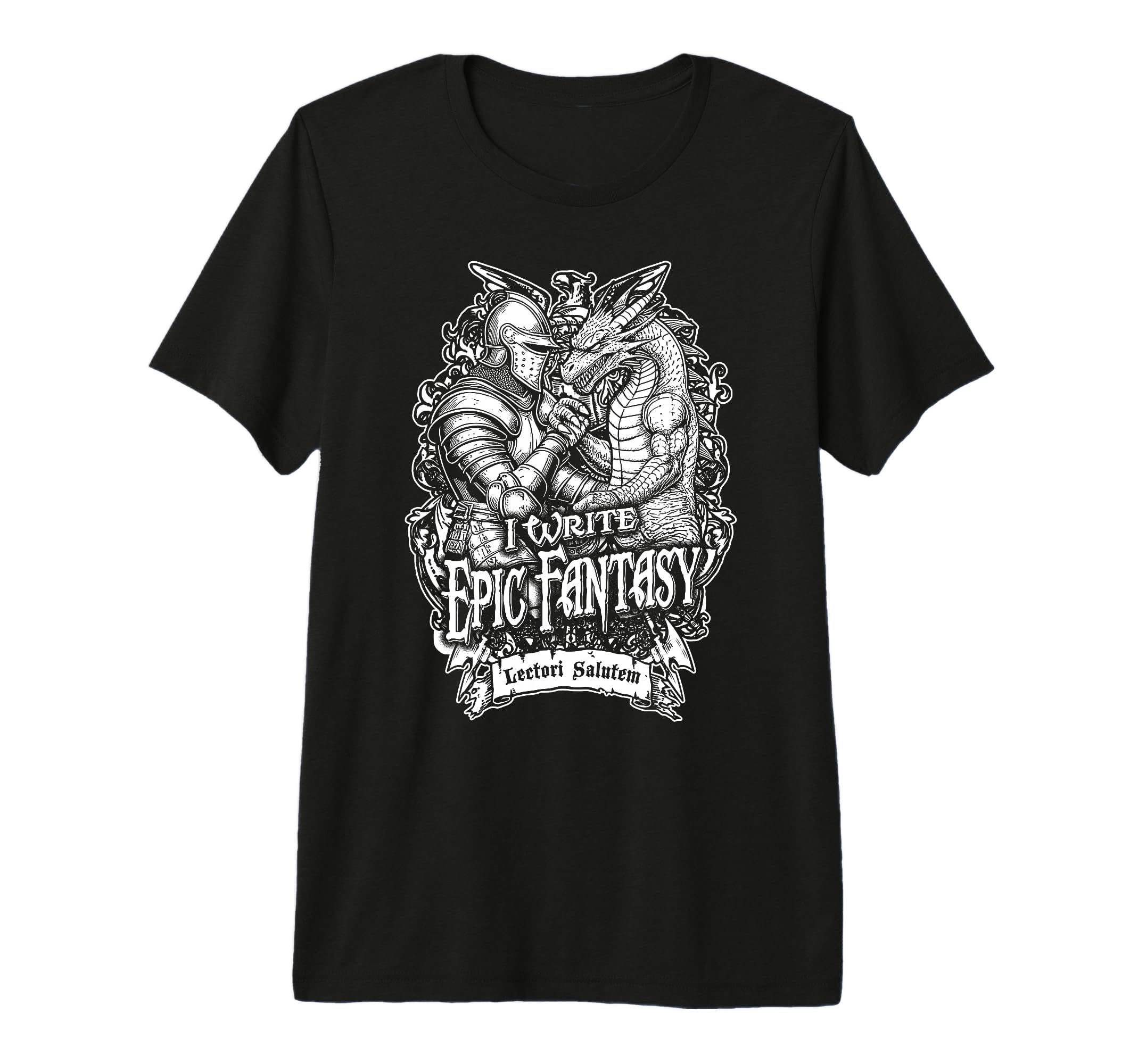 I Write Epic Fantasy Writer Funny Book T-Shirt - Unique Graphic for Adults - T-Shirt, Sweatshirt, Hoodie