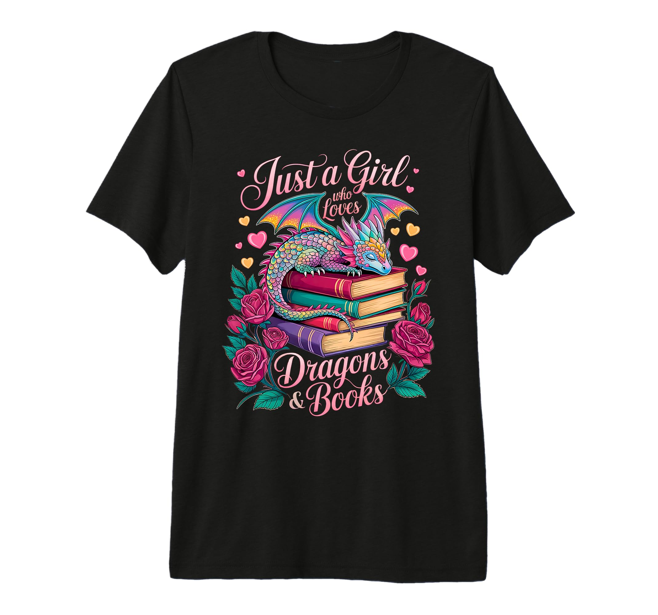 Just Who Loves Dragons And Books Tri Blend T-Shirt - Trendy Graphic Unisex - T-Shirt, Sweatshirt, Hoodie