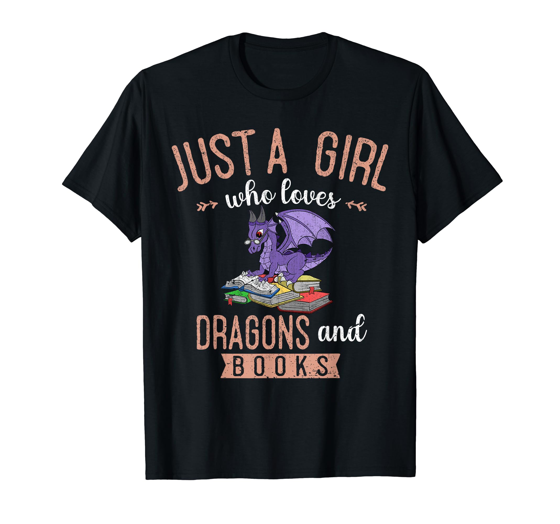 Just Who Loves Dragons And Books Reading T-Shirt - Custom Art Print Unisex - T-Shirt, Sweatshirt, Hoodie