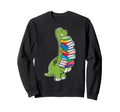 Dinosaur Carrying Books Love Book Sweatshirt - Custom Art Print for Adults - T-Shirt, Sweatshirt, Hoodie
