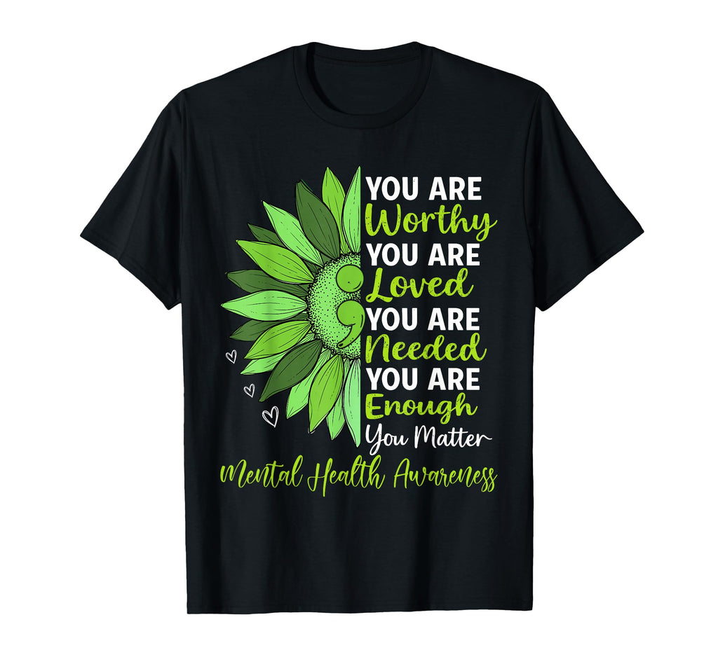 End Stigma Sunflower Mental Health T-Shirt - Casual Everyday Wear Unisex - T-Shirt, Sweatshirt, Hoodie