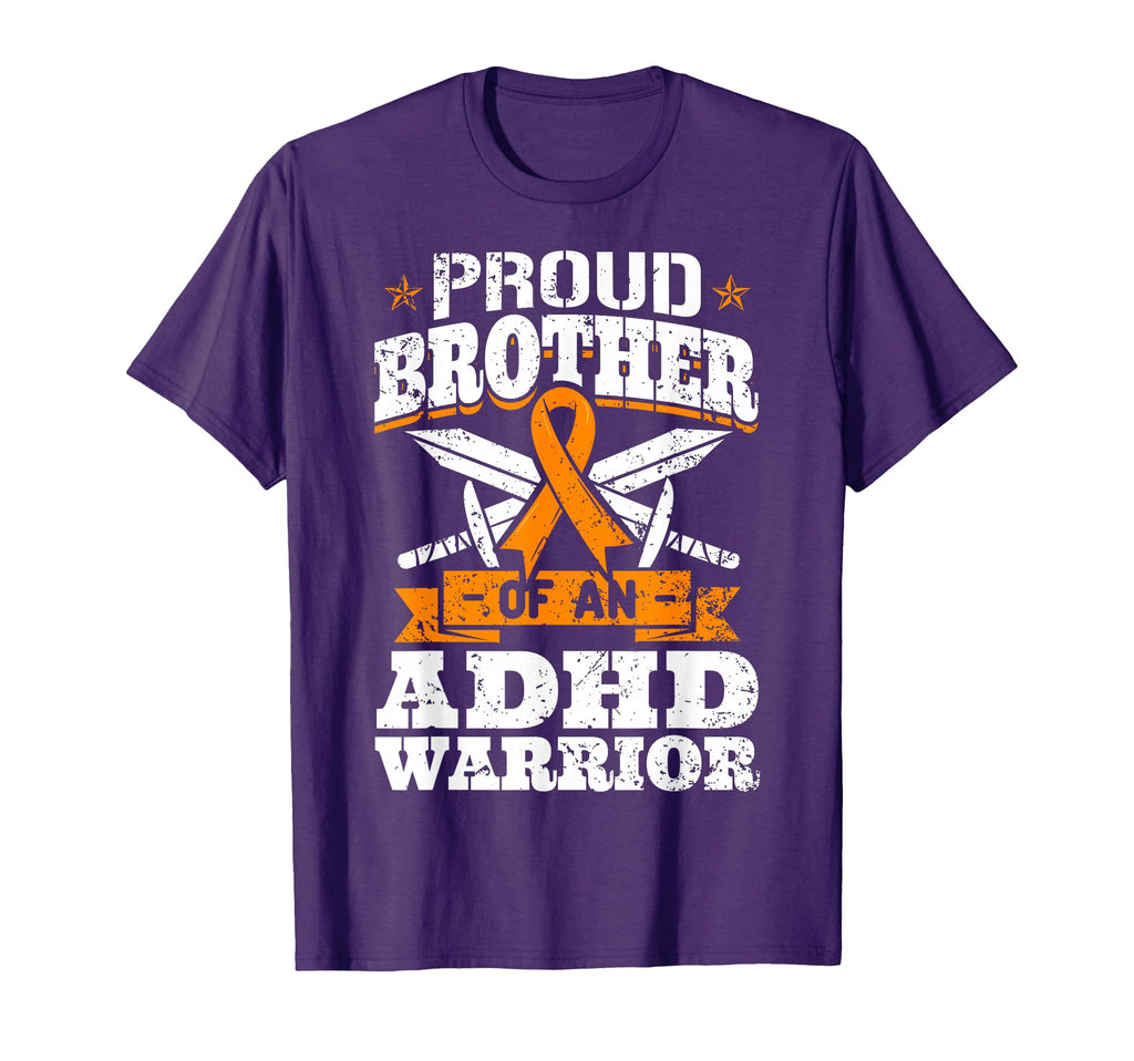 Proud Brother Adhd Warrior Attention T-Shirt - Custom Art Print for Adults - T-Shirt, Sweatshirt, Hoodie
