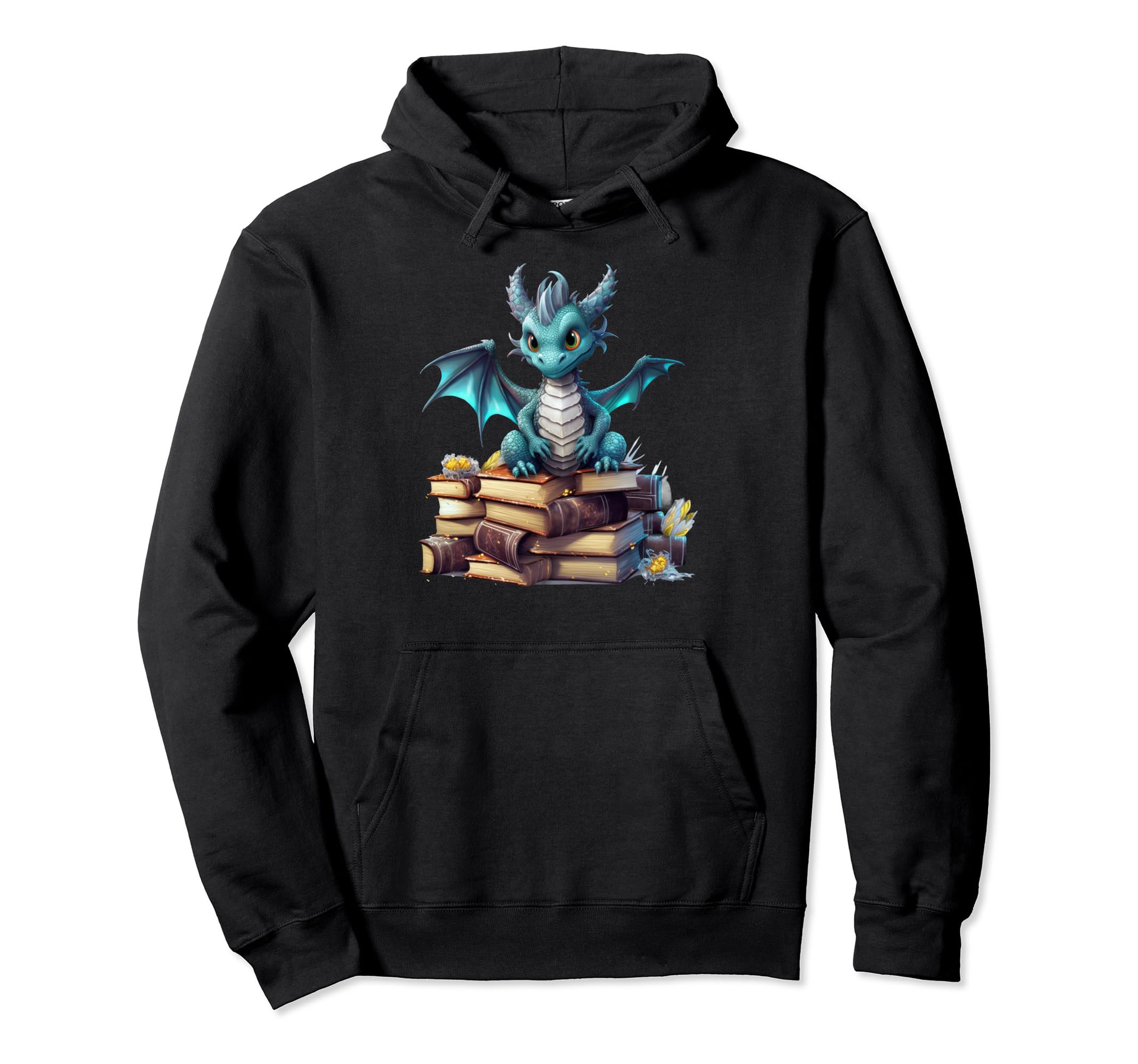 Chinese Year Dragon Dragon Books Hoodie - Aesthetic Graphic for Adults - T-Shirt, Sweatshirt, Hoodie