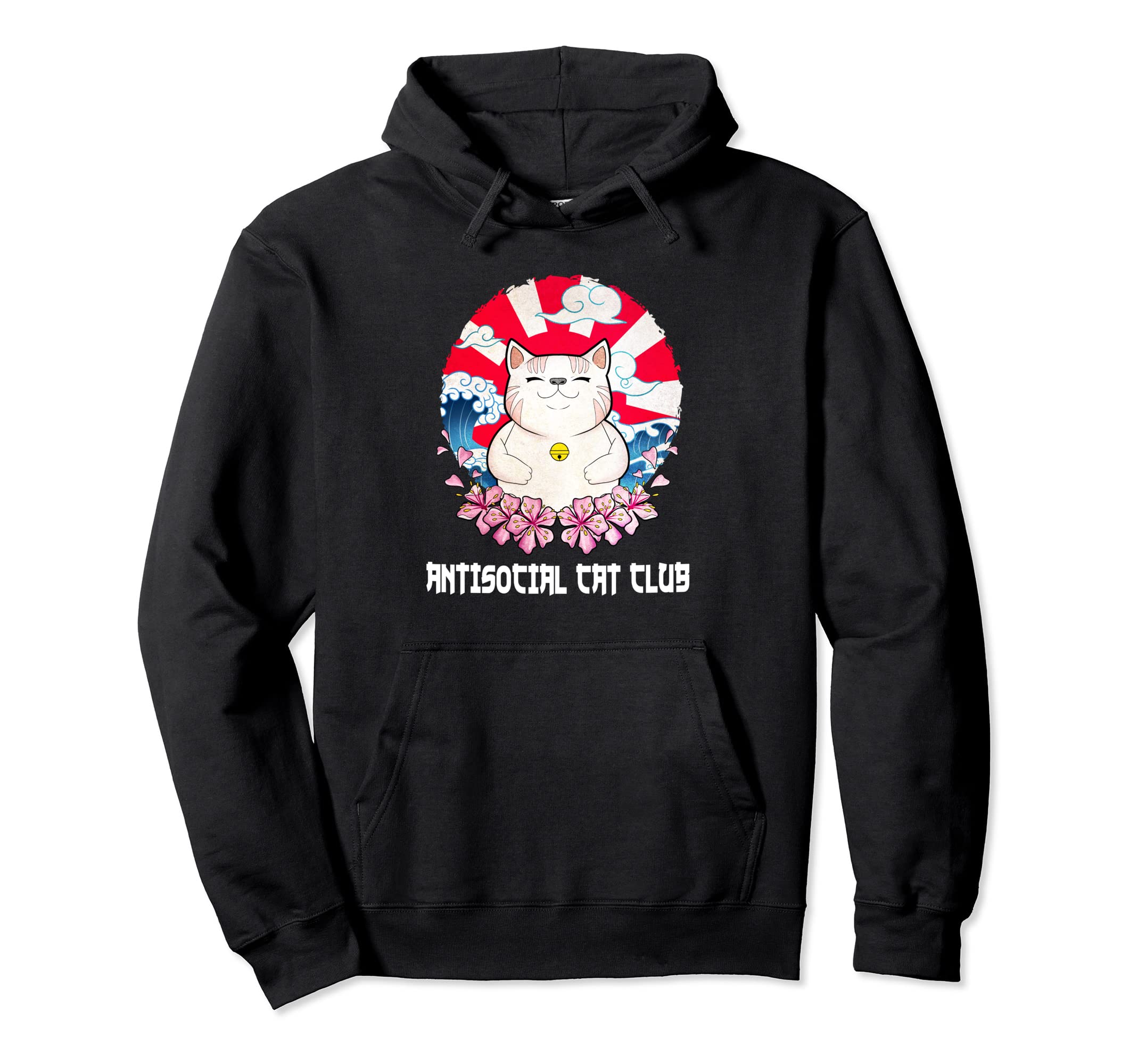 Antisocial Cat Club Introvert Cat Hoodie - Fun Novelty Design for Adults - T-Shirt, Sweatshirt, Hoodie
