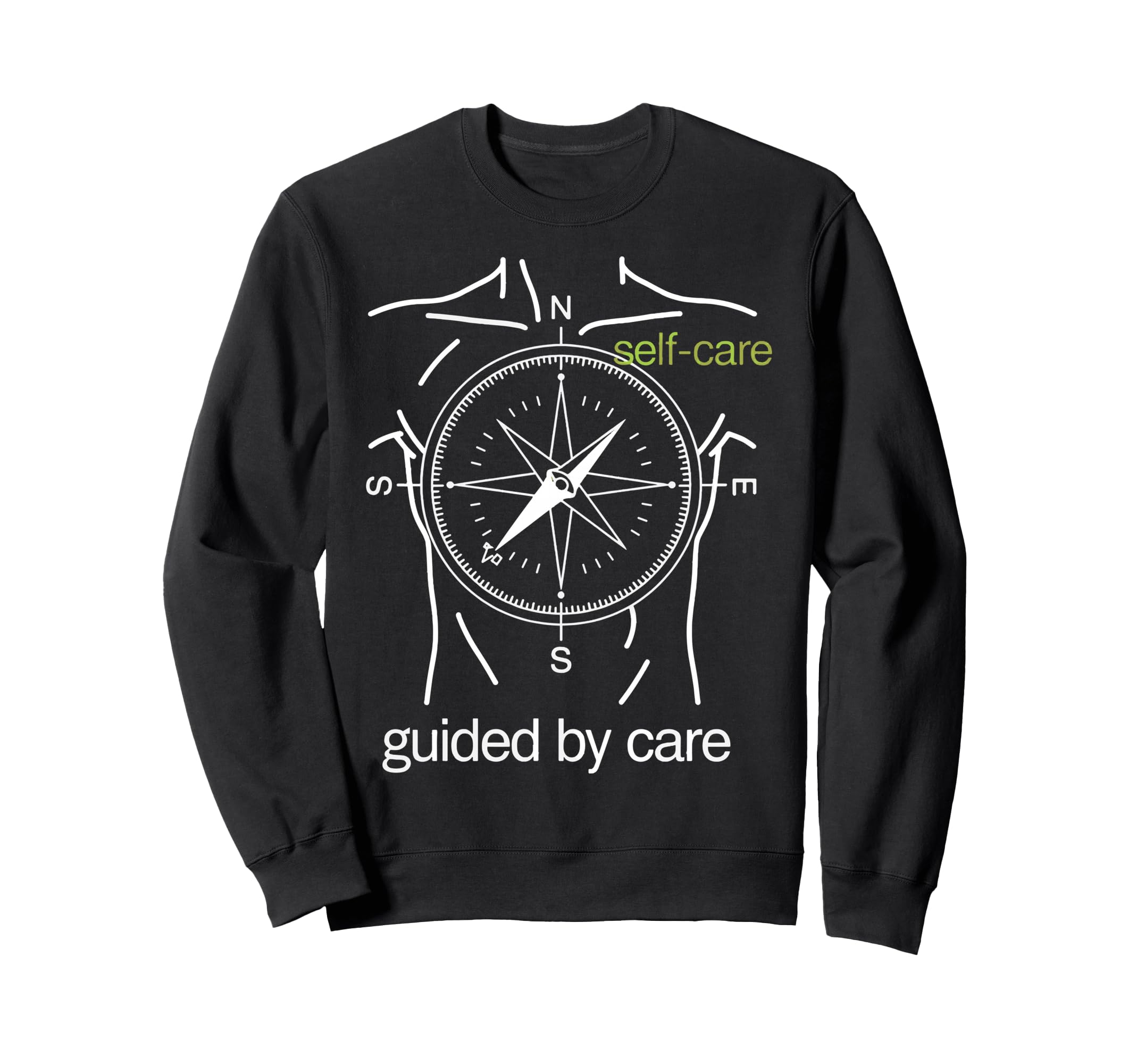Guided Care Compass Self Care Sweatshirt - Custom Art Print for Adults - T-Shirt, Sweatshirt, Hoodie