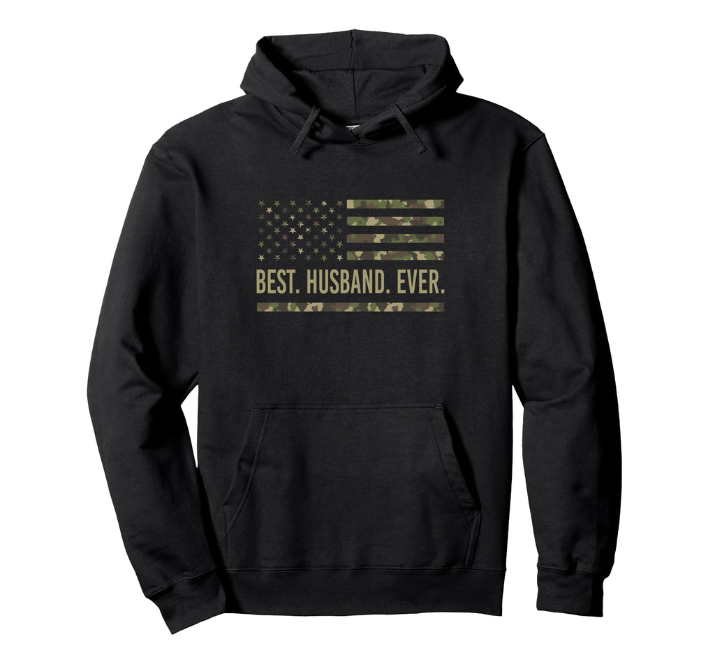 Best Husband Ever American Flag Camo Hoodie - Novelty Apparel Men Women - T-Shirt, Sweatshirt, Hoodie