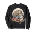 Fantasy Drama Tragedy Cat Book Sweatshirt - Aesthetic Graphic for Adults - T-Shirt, Sweatshirt, Hoodie